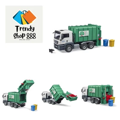 Man TGS Rear Loading Garbage Truck - Green - Image 1 of 4