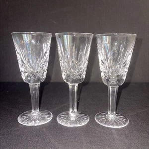 Waterford Kristall Lismore Sherry Gläser 3er Set Vintage signiert 5 1/8" x 2 1/4" - Bild 1 von 6