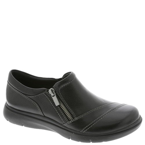 Mocassino donna Clarks Certina puro slip on pelle nera misura 6 5 largo