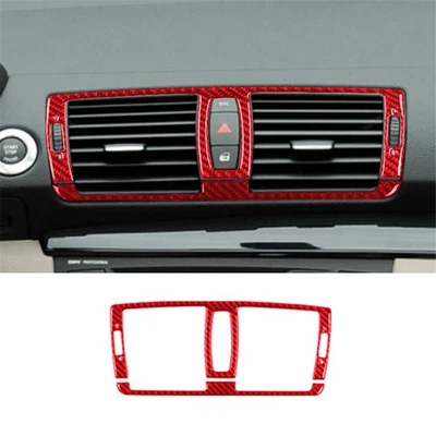 2Pcs Central Vent Trim Cover For BMW 1 Series Convertible E82/E88 2008-2013 Red - image 1 of 4