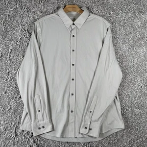 Rhone Commuter Hemd Herren XL Slim Fit Grau Streifen Langarm Performance Wear - Bild 1 von 3