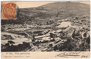 MÉXICO - HIDALGO - EL ORO, VISTA PANORÁMICA 1910 POR LATAPI & BERT - Imagen 1 de 2