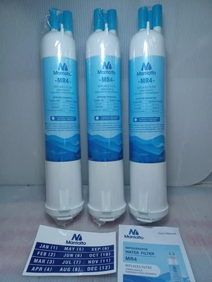 3-Pack Marriotto MR4 Fridge Filter Compatible w/ EDR3RXD1 4396841 EveryDrop 3 - Image 1 of 4