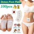 100pcs Artemisia Argyi Foot Pads Patch Herbal Organic Cleansing Detox Pads Care