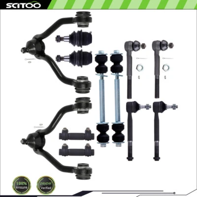 Fits 99-00 Cadillac Escalade 4WD Front Control Arm Ball Joint Tie Rod Sway Bar - Image 1 of 4