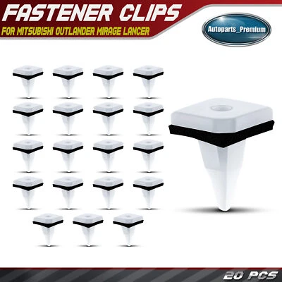 20x 8mm x 10mm Nylon Rocker Molding Grommet Retainer Clip w/ Seal for Mitsubishi - Image 1 of 4