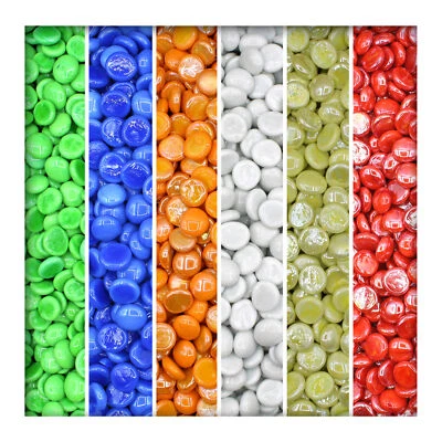 1 kg opake Glasnuggets Glassteine Muggelsteine Mosaiksteine (10,90 EUR/kg)