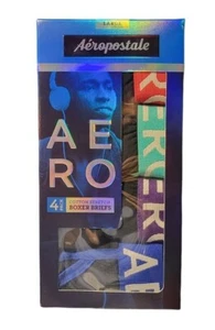 Aeropostale Herren 4er Pack Baumwolle Stretch Boxershorts Größe Large 36" - 38" UVP $ 45 - Bild 1 von 2