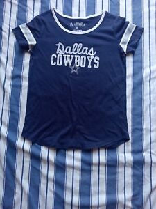 Dallas Cowboys Girls XL Size 14 Navy Blue T-Shirt EUC