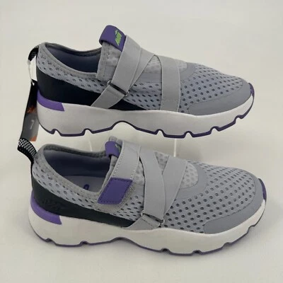 Avia MUJERES Gris Púrpura Gancho Cierre Fácil de Caminar Zapatos Tenis 7 - NUEVO Foto 1 de 4
