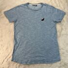 RVLT Unisex Größe M blau wassermelonenbestickt kurzärmeliges T-Shirt