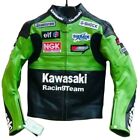Men's Kawasaki Ninja Stylish Biker Riding Gear Motorcycle Racing Leather Jacket