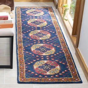 Corredor Safavieh Heritage AZUL MARINO/ROJO 2'-3" X 8' - HG424N-28 - Imagen 1 de 3