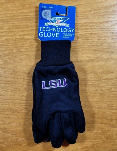 LSU TIGERS Lightweight Technology Touchscreen Compatible Adult Gloves -BRAND NEW Cover
