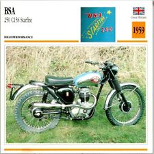 BSA 250 C15S Starfire 1959 Great Britain Edito Service Atlas Motorcycle Card