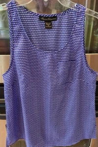 Women’s Tank top blue white lightweight By Marisa Christina M - Picture 1 of 5