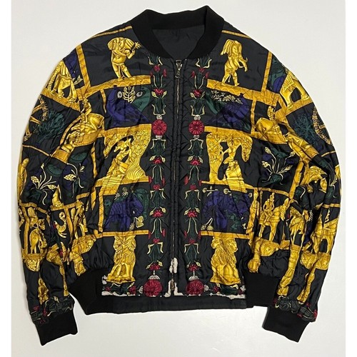 HERMÈS Autentica giacca giacca vintage Hermes da uomo Torana reversibile in seta taglia 54