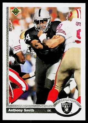 Anthony Smith, 1991 Upper Deck, #673, Los Angeles Raiders, - Image 1 of 2