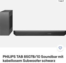 Philips TAB 8507B/10 Soundbar mit kabellosem Subwoofer