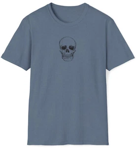 SKULL Unisex Softstyle T-Shirt, GIFT FOR HER, GIFT FOR HIM, GOYH, PUNK, skeleton - Picture 1 of 49
