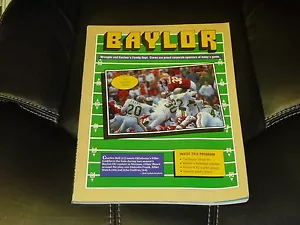 1990 HOUSTON AT BAYLOR COLLEGE FOOTBALL PROGRAM EX PLUS - Picture 1 of 1