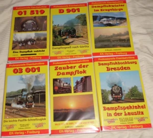 6  Stück VHS Eisenbahn Zug Dampflok Sachsen Lausitz Erzgebirge  Verlag Freiburg - Picture 1 of 2