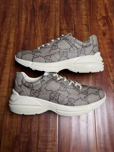 GUCCI Jumbo GG Monogram Rhyton Men’s Sneakers - Size 12.5G 13US - SHIPS ASAP - Picture 1 of 8