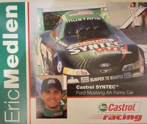 2004 Eric Medlen Rookie Handout Ford Castrol Edge 8 x 10 John Force Racing - Bild 1 von 2