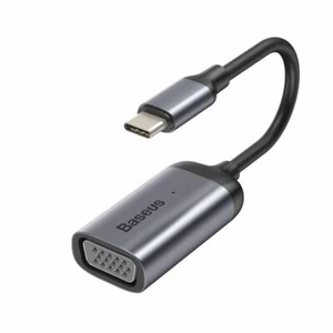 Adaptador concentrador portátil Baseus USB tipo C macho a VGA/SVGA hembra - Imagen 1 de 4