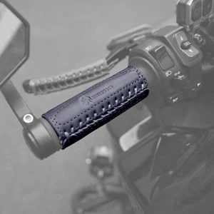 Empuñaduras de manillar de cuero de vaca para motocicleta cubiertas de cuero para acelerador - Imagen 1 de 13