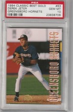 1994 Classic Best Gold Derek Jeter #83, Greensboro Hornets, PSA GEM MINT 10