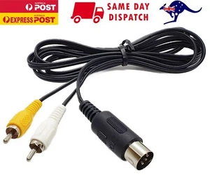 AV CABLE Video Lead for Sega Mega Drive 1 / Genesis / Master System 1 - Foto 1 di 5