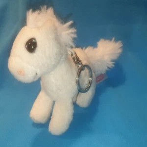 NICI Schlüsselanhänger Pferd White Peach Stehend Plüsch Polyester Weiß 10 cm - Bild 1 von 3