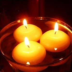 Beeswax Floating Candles, Round Shaped , for Vases, Centerpieces at Wedding... - Picture 1 of 11