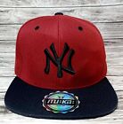 MU:KA Headwear  New York Yankees MLB Adjustable Baseball Hat Cap Red/Black