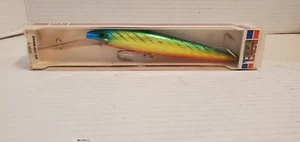 Vintage REBEL 9" Orange/ Blue Diving Fishing Lure In Orig Box Excellent Shape - Bild 1 von 5