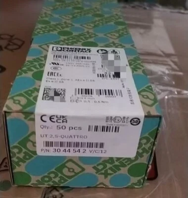 50PCS Phoenix Contact 3044542 straight through terminal block UT 2,5-QUATTRO - Image 1 of 2