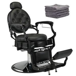 Vintage Heavy Duty Hydraulic Barber Chair Recline All Purpose Beauty Salon Chair - Picture 1 of 13