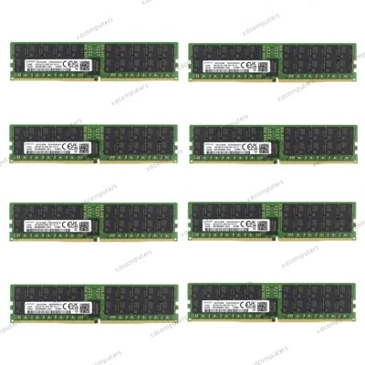 Samsung ( 8 x 64GB ) 512GB 4800MHz REG ECC DDR5 EC8 RDIMM PC5-4800B 2Rx4 RAM - Image 1 of 2