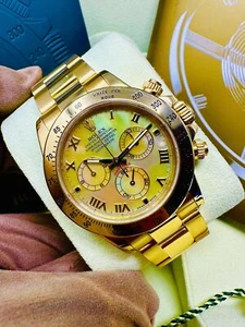 Rolex Cosmograph Daytona 40MM Yellow Gold 116528 Rare Factory Lemon Dial  - Picture 1 of 6