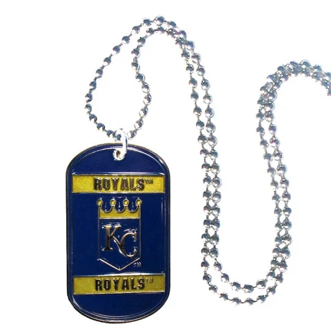 Kansas City Royals Metal Dog Tag Necklace MLB Licensed Baseball Jewelry Cover