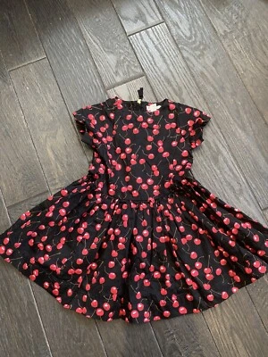 VESTIDO CREWCUTS NEGRO ROJO ESTAMPADO CEREZA 2 T Foto 1 de 4