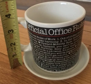 Vintage Coffee Mug Official Office Einstein's Three Rules of Work Captain Jack's - Picture 1 of 12