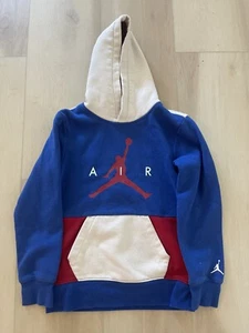 Nike Air Jordan Hoodie Hooded Sweatshirt (Red White & Blue) Colorblock Youth M - Picture 1 of 5