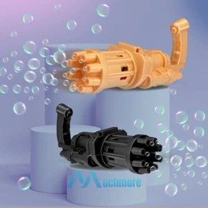 Bubble Machine Automatic Bubbler Maker Gun Toy Outdoor Fan 2-in-1 For Kids Gift - Picture 1 of 20