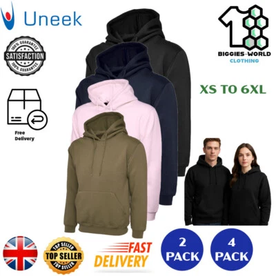 Paquetes de 1/2/4 Uneek Clásico Sudaderas con Capucha, Unisex Sudaderas con Capucha (UC502) Foto 1 de 4