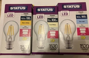 100w Clear Bayonet GLS Light Bulbs Warm,Cool,Daylight = 11/10.5w Watt LED B22 BC - Picture 1 of 16