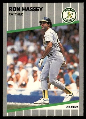 1989 Fleer #9 Ron Hassey - Image 1 of 2