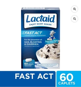 Lactaid Fast Act Lactose Intolerance Relief Caple, 60 Count - Picture 1 of 4