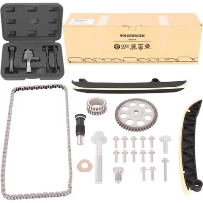 STEUERKETTEN-SATZ für VAG VW AUDI SEAT 1.2 TSI TFSI 03F198158B + TECPO WERKZEUG - Bild 1 von 3